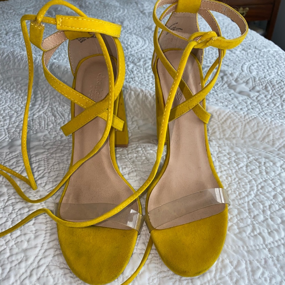 Charlotte Russe Strappy Yellow heels